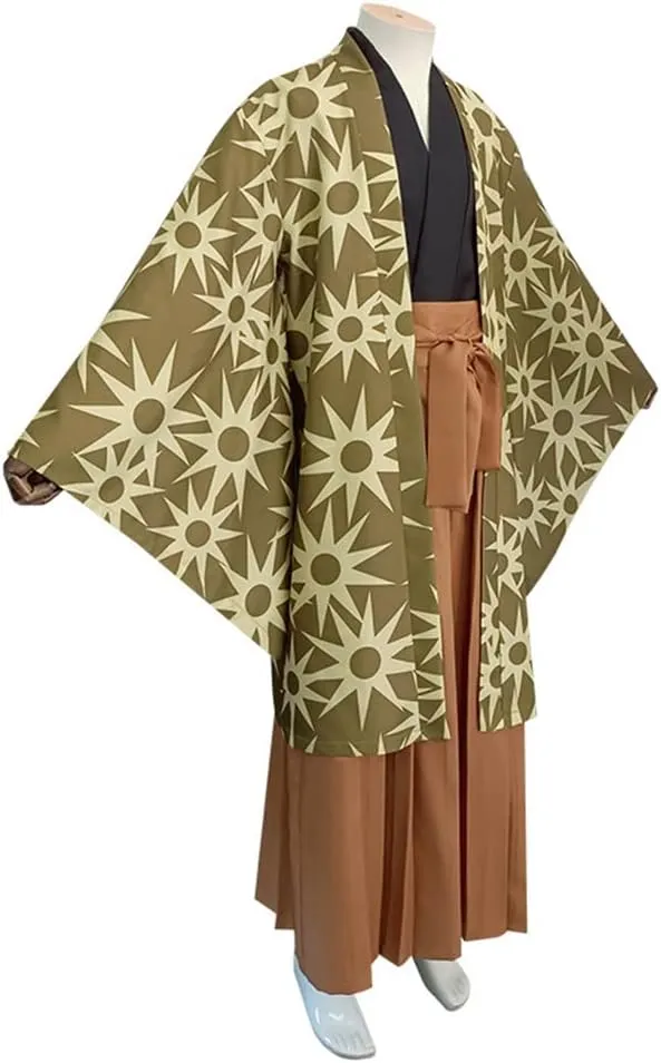 Haganezuka Hotaru Cosplay Anime Demon Kimono Cloak Costume Mask Outfit Men Uniform Halloween