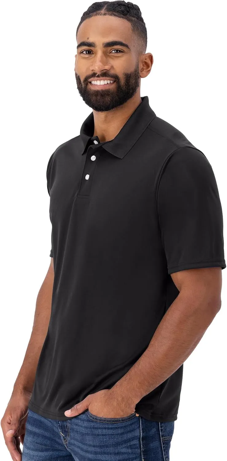 Hanes Sport Men's Polo Shirt, Men's Cool DRI Moisture-Wicking Performance Polo Shirt, Jersey Knit Performance Polo Shirt