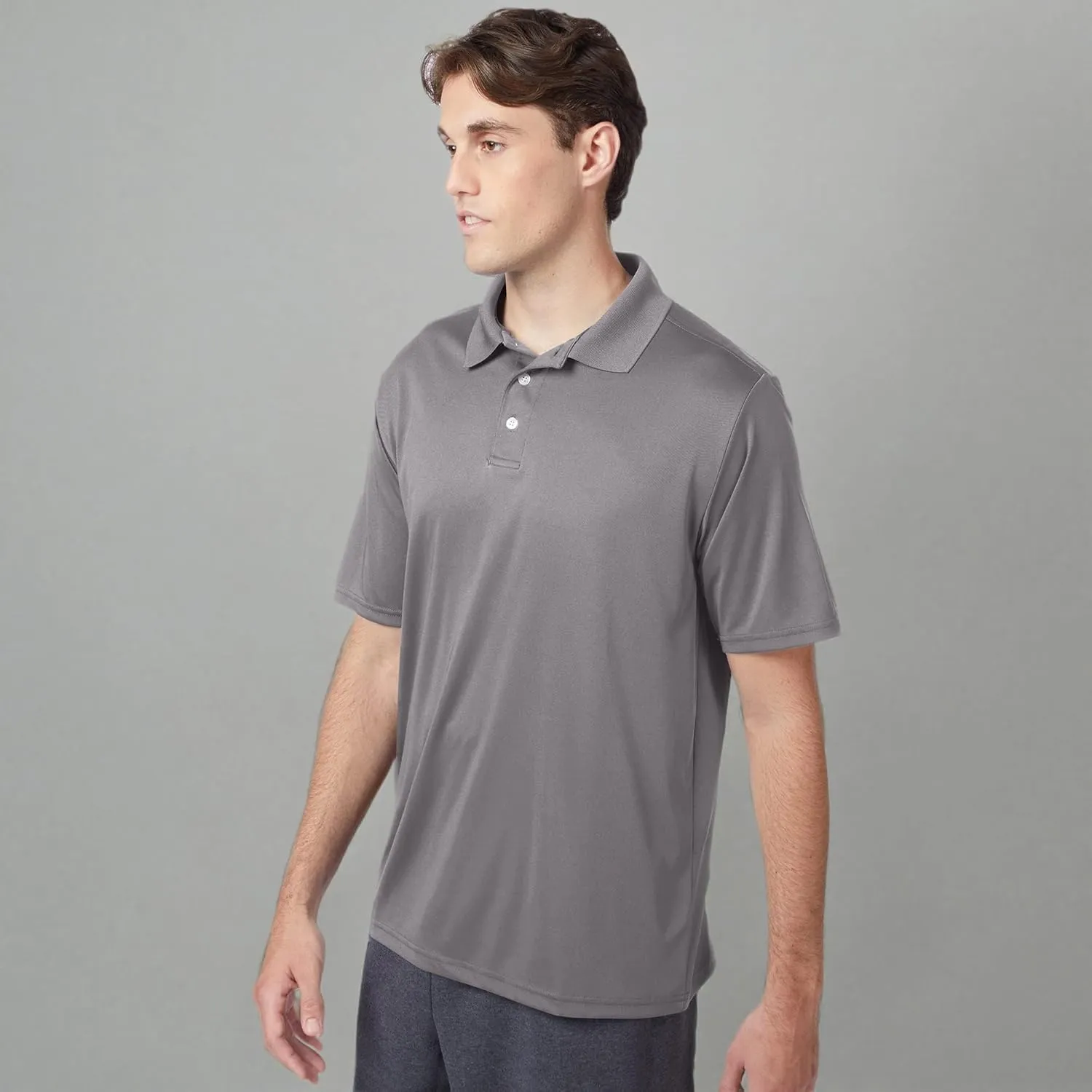 Hanes Sport Men's Polo Shirt, Men's Cool DRI Moisture-Wicking Performance Polo Shirt, Jersey Knit Performance Polo Shirt