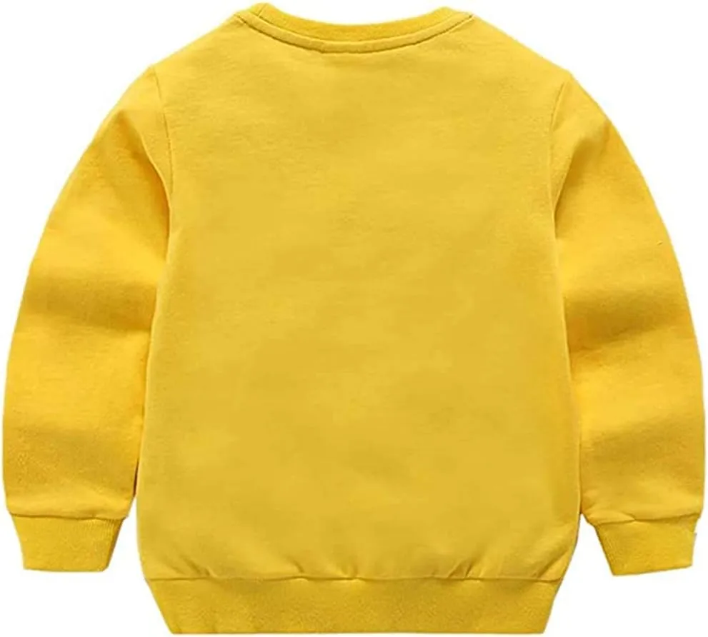 HAXICO Unisex Kids Solid Cotton Thin Pullover Sweatshirt T-Shirt Toddler Baby Crewneck Long Sleeve Tshirts Tops Blouse