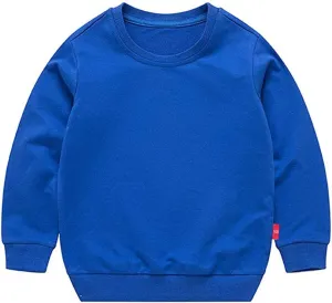 HAXICO Unisex Kids Solid Cotton Thin Pullover Sweatshirt T-Shirt Toddler Baby Crewneck Long Sleeve Tshirts Tops Blouse