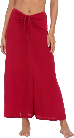HDE Womens Ruched Cover Up Skirt Convertible Dress Swimsuit Coverup for Swimwear