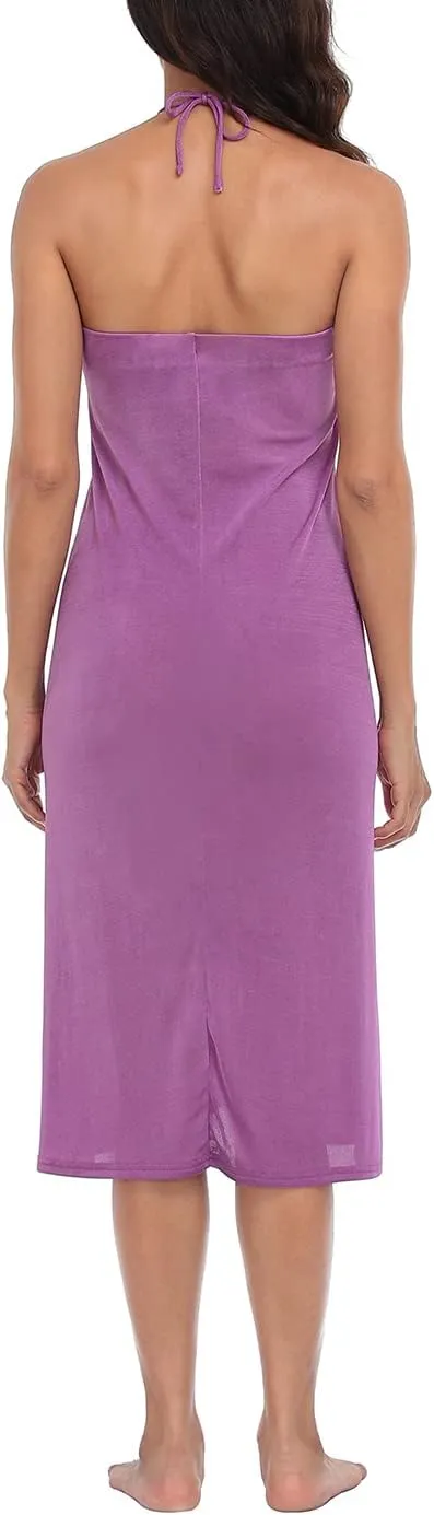 HDE Womens Ruched Cover Up Skirt Convertible Dress Swimsuit Coverup for Swimwear