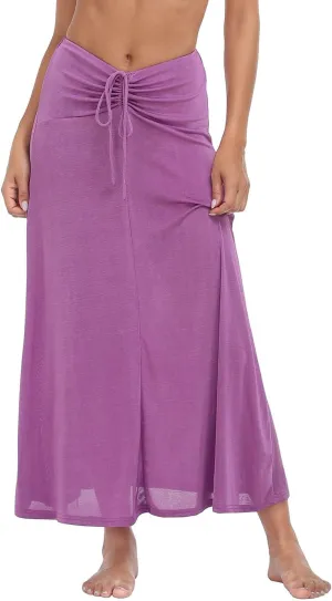 HDE Womens Ruched Cover Up Skirt Convertible Dress Swimsuit Coverup for Swimwear