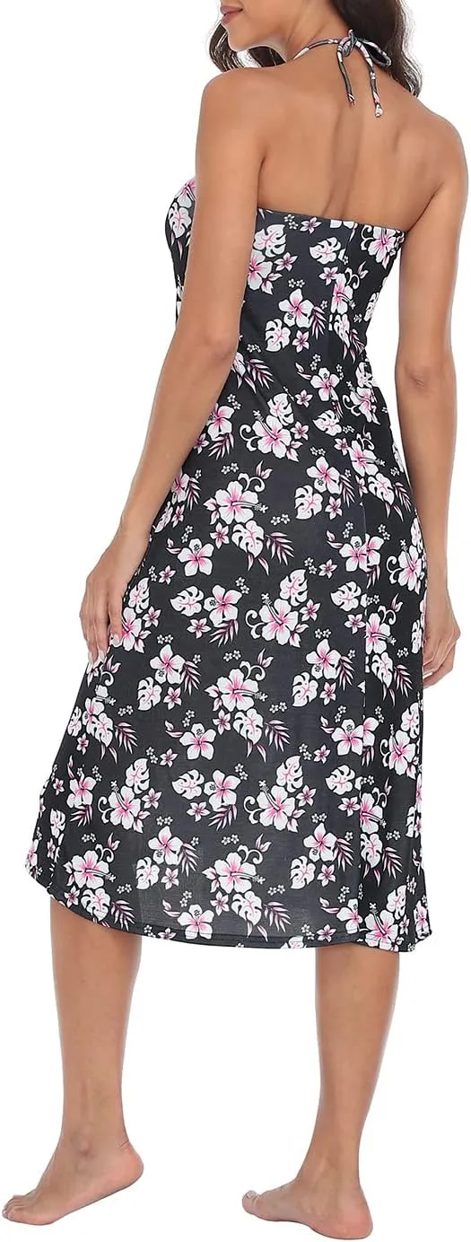 HDE Womens Ruched Cover Up Skirt Convertible Dress Swimsuit Coverup for Swimwear