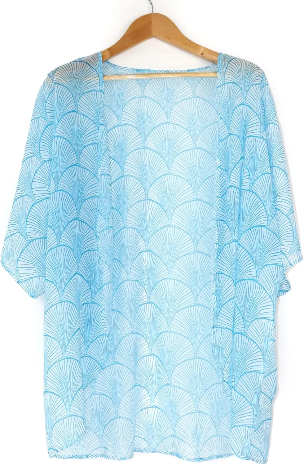Hibluco Women's Floral Kimono Cardigan Casual Chiffon Tops Loose Beach Cover Ups