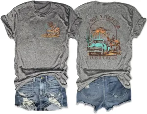 I Got A Heart Like A Truck T Shirt Women Country Music Shirts Nashville Concert Outfit Western Sunset Cowgirl Tops