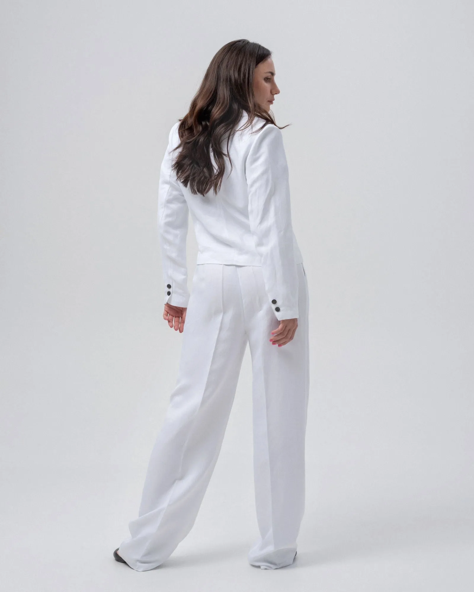 Ivory Breeze Elegance Cropped Jacket
