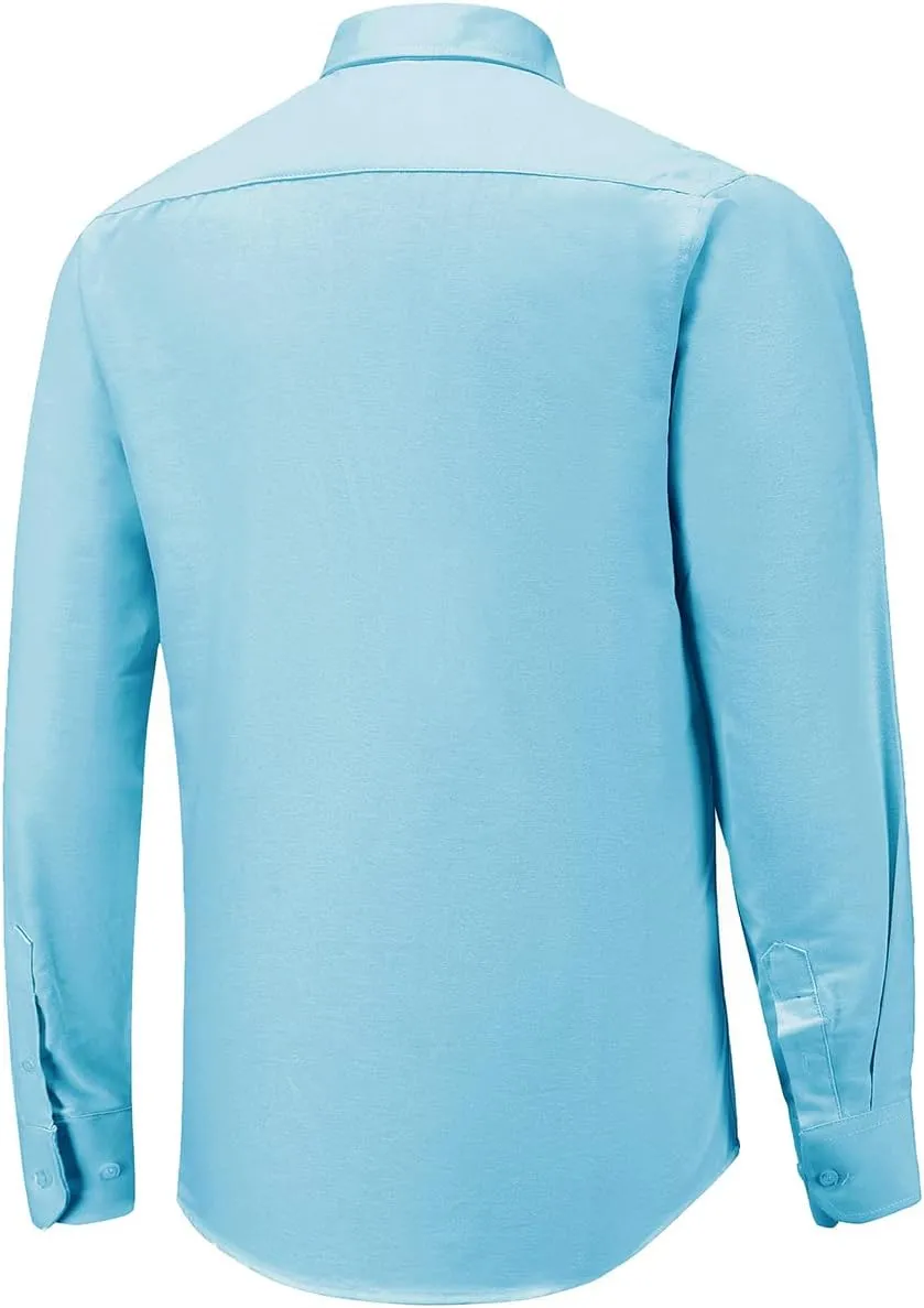 Jandukar Mens Wrinkle Resistant Shirt Long Sleeve Wrinkle Free Dress Shirt