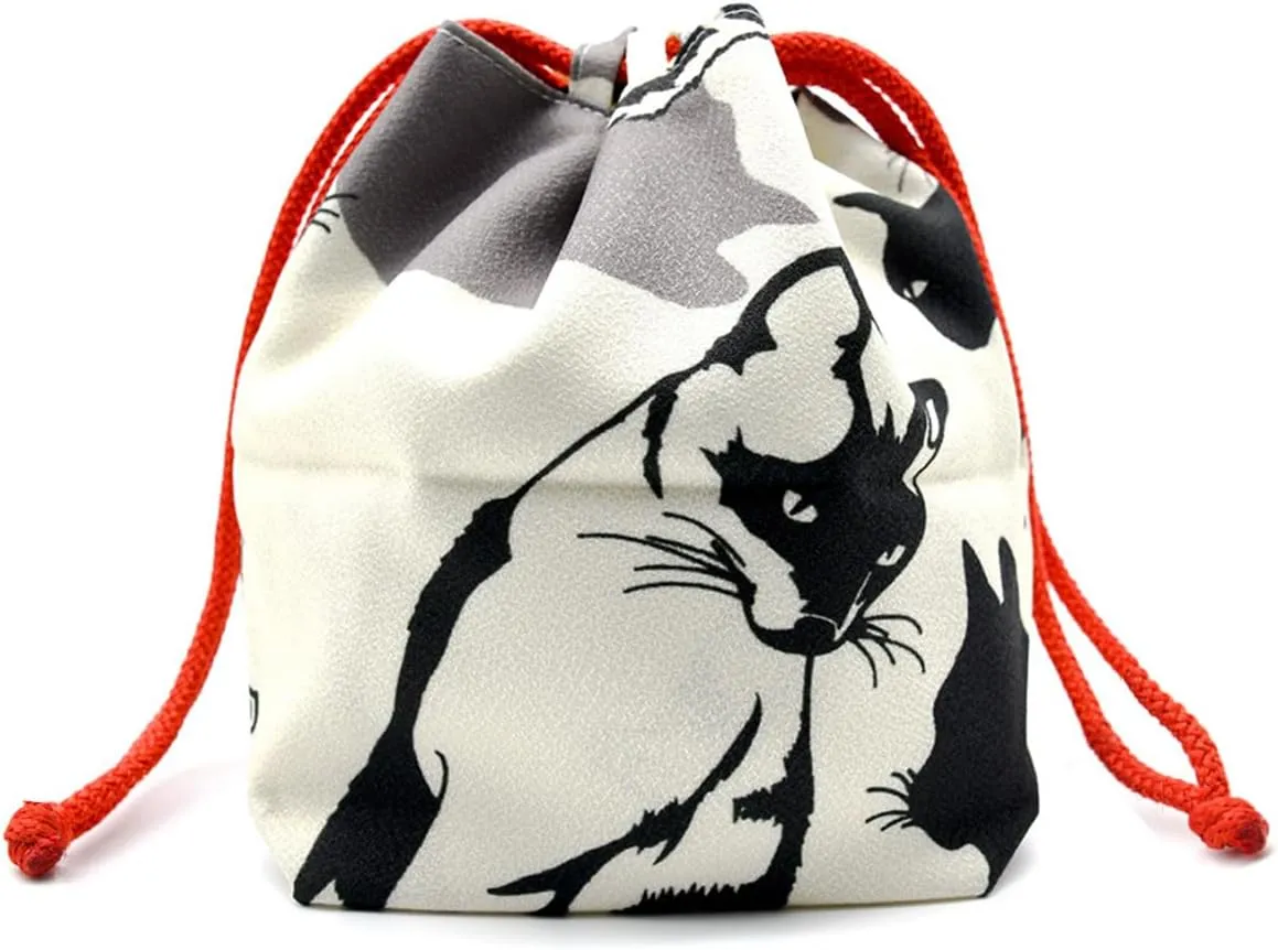 Japanese Drawstring Bag Kimono Handbag Blossom Sakura Bag Vintage Jewelry Coin Purse Gift Bag