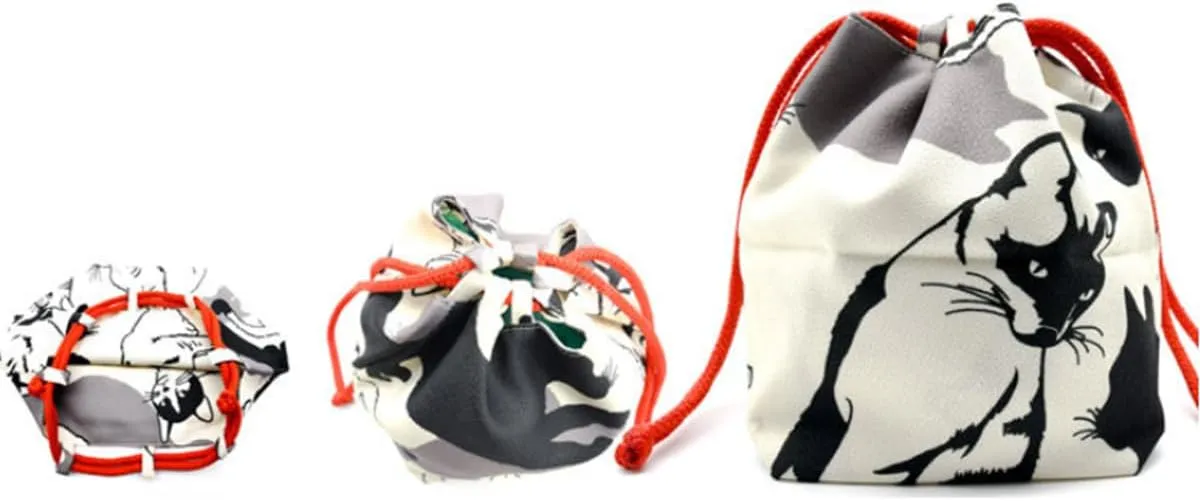 Japanese Drawstring Bag Kimono Handbag Blossom Sakura Bag Vintage Jewelry Coin Purse Gift Bag