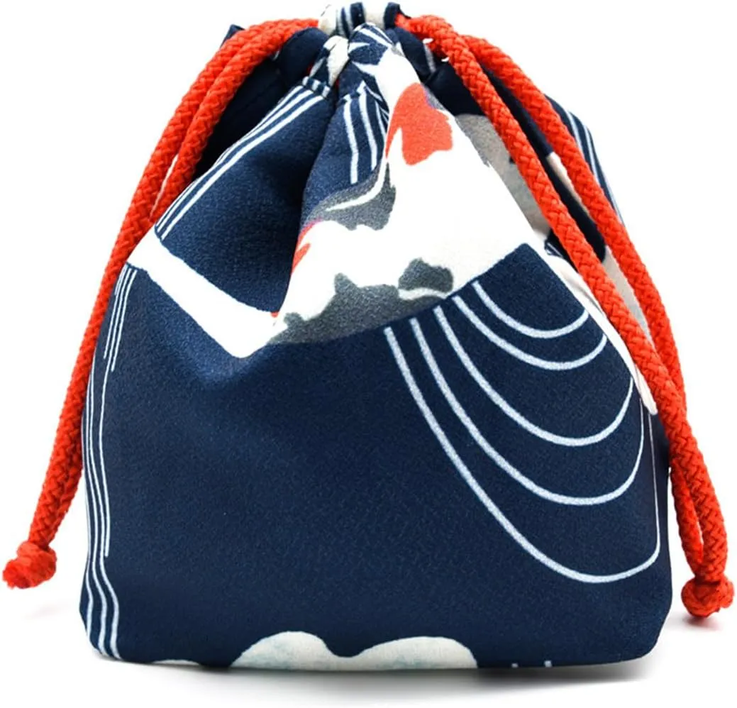 Japanese Drawstring Bag Kimono Handbag Blossom Sakura Bag Vintage Jewelry Coin Purse Gift Bag