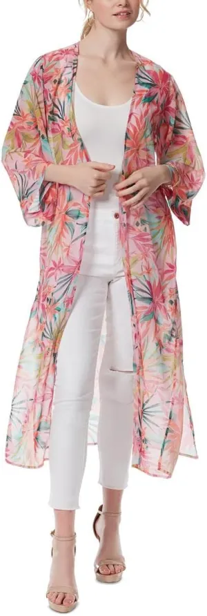 Jessica Simpson Womens Floral Print Kimono