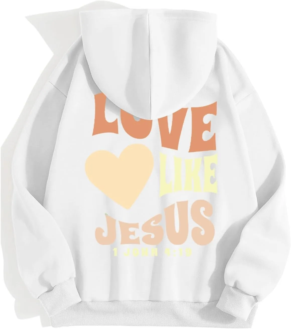 Jesus Christian Sweatshirt for Womens Jesus Loves You Religious Shirts Inspirational Long Sleeve Pullovers Tops