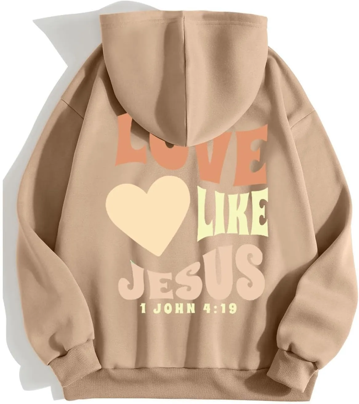 Jesus Christian Sweatshirt for Womens Jesus Loves You Religious Shirts Inspirational Long Sleeve Pullovers Tops