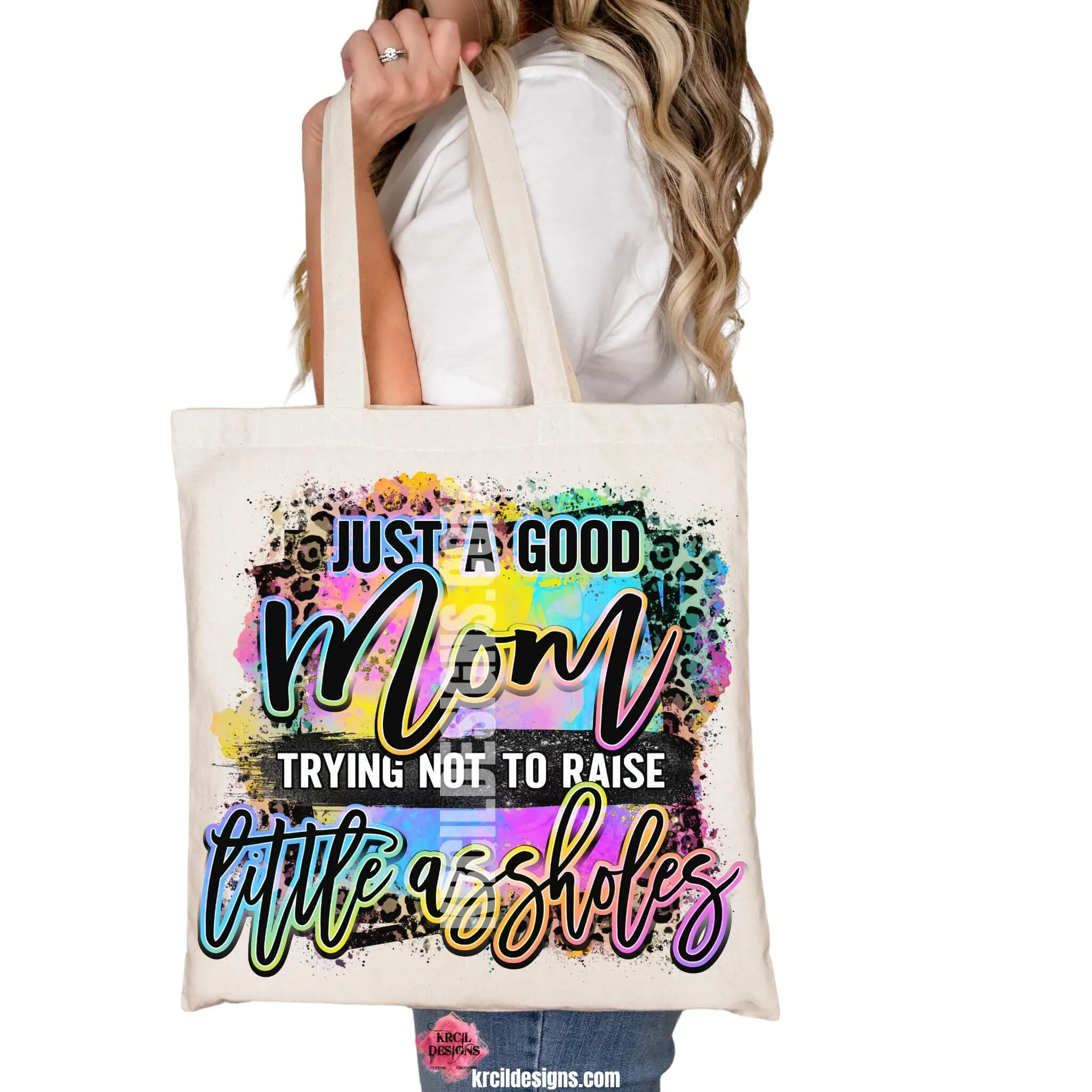 Just A Good Mom Trying Not To Raise Little Assholes Sassy Mom Water Bottles