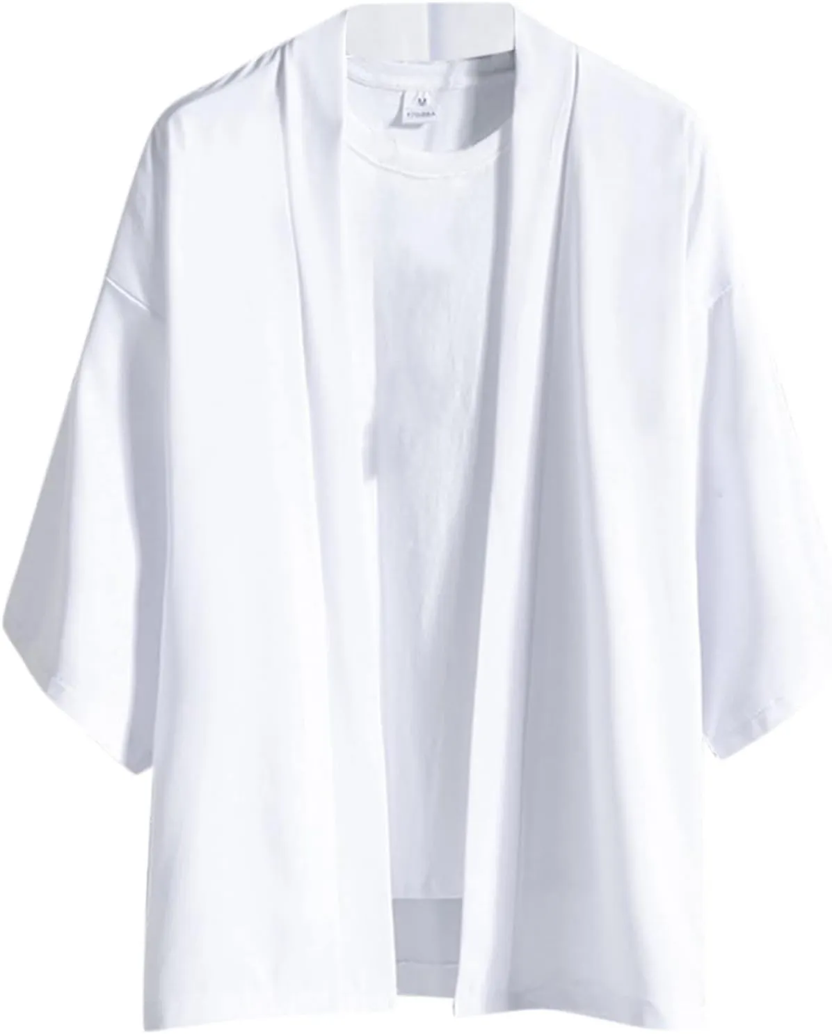Kimono for Men Half Sleeve Men's Beach Kimono Shirt Japanese Bathrobe Open Front Cardigan Jacket Lightweight Casual Shirts