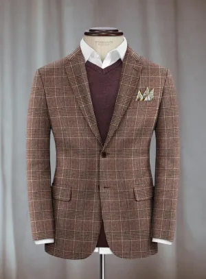 Lanificio Zegna Trofeo Brown Glen Cashmere Jacket