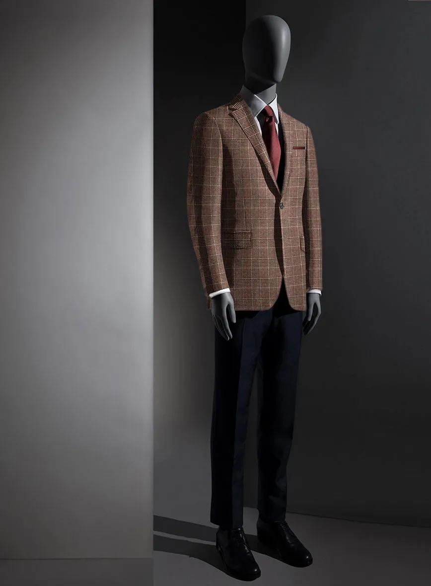 Lanificio Zegna Trofeo Brown Glen Cashmere Jacket