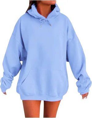 MCILLO Women Hoodies Fleece Oversized Sweatshirt Casual Basic Long Sleeve Athletic Workout Pullover 2025 Fall Trendy