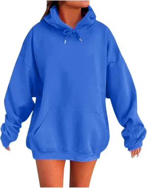MCILLO Women Hoodies Fleece Oversized Sweatshirt Casual Basic Long Sleeve Athletic Workout Pullover 2025 Fall Trendy