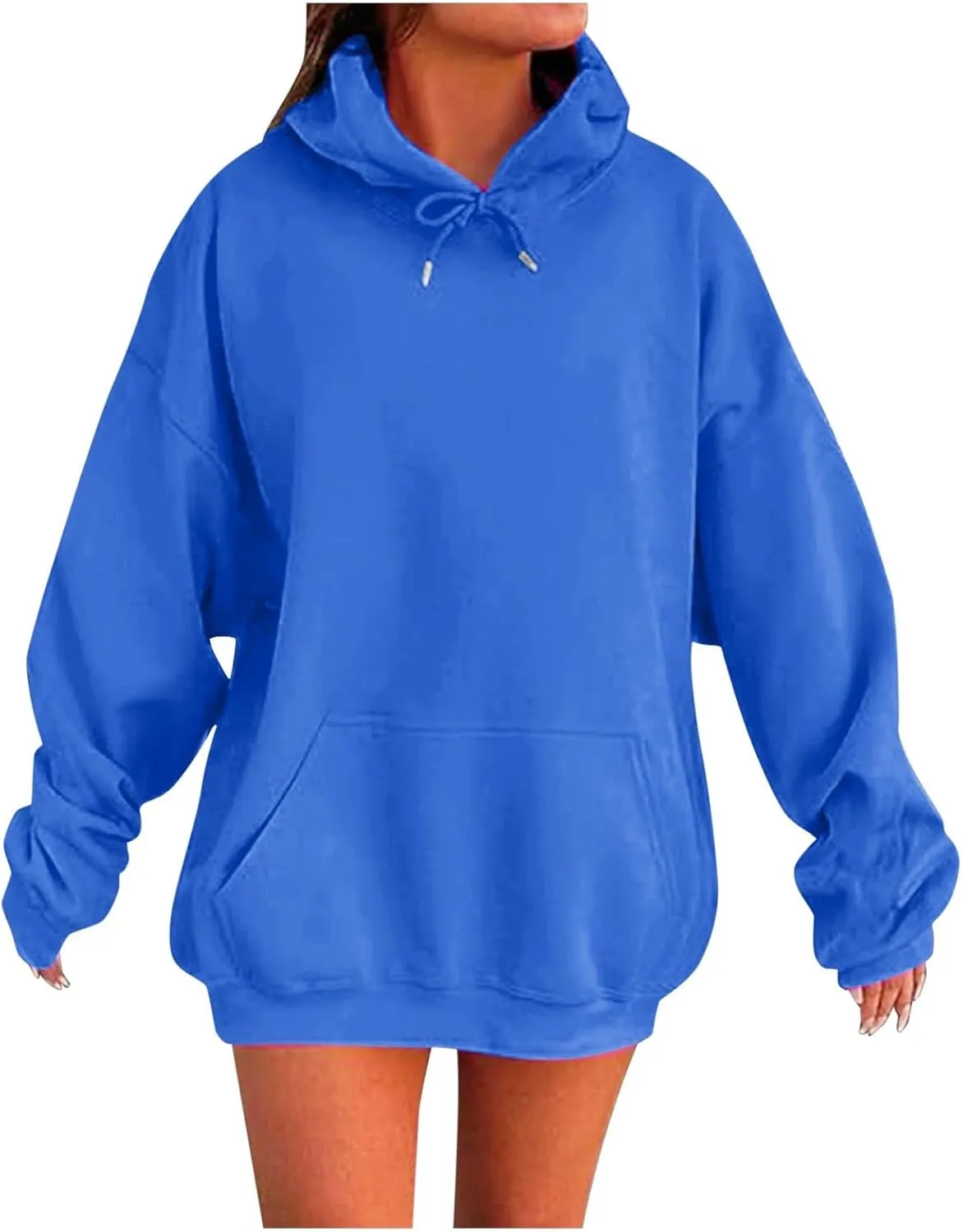 MCILLO Women Hoodies Fleece Oversized Sweatshirt Casual Basic Long Sleeve Athletic Workout Pullover 2025 Fall Trendy