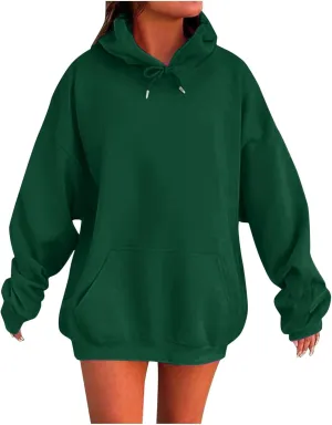 MCILLO Women Hoodies Fleece Oversized Sweatshirt Casual Basic Long Sleeve Athletic Workout Pullover 2025 Fall Trendy