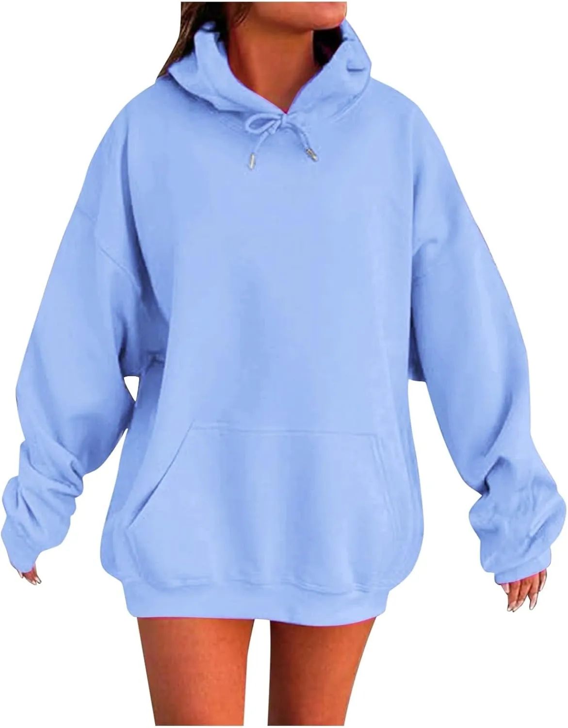 MCILLO Women Hoodies Fleece Oversized Sweatshirt Casual Basic Long Sleeve Athletic Workout Pullover 2025 Fall Trendy