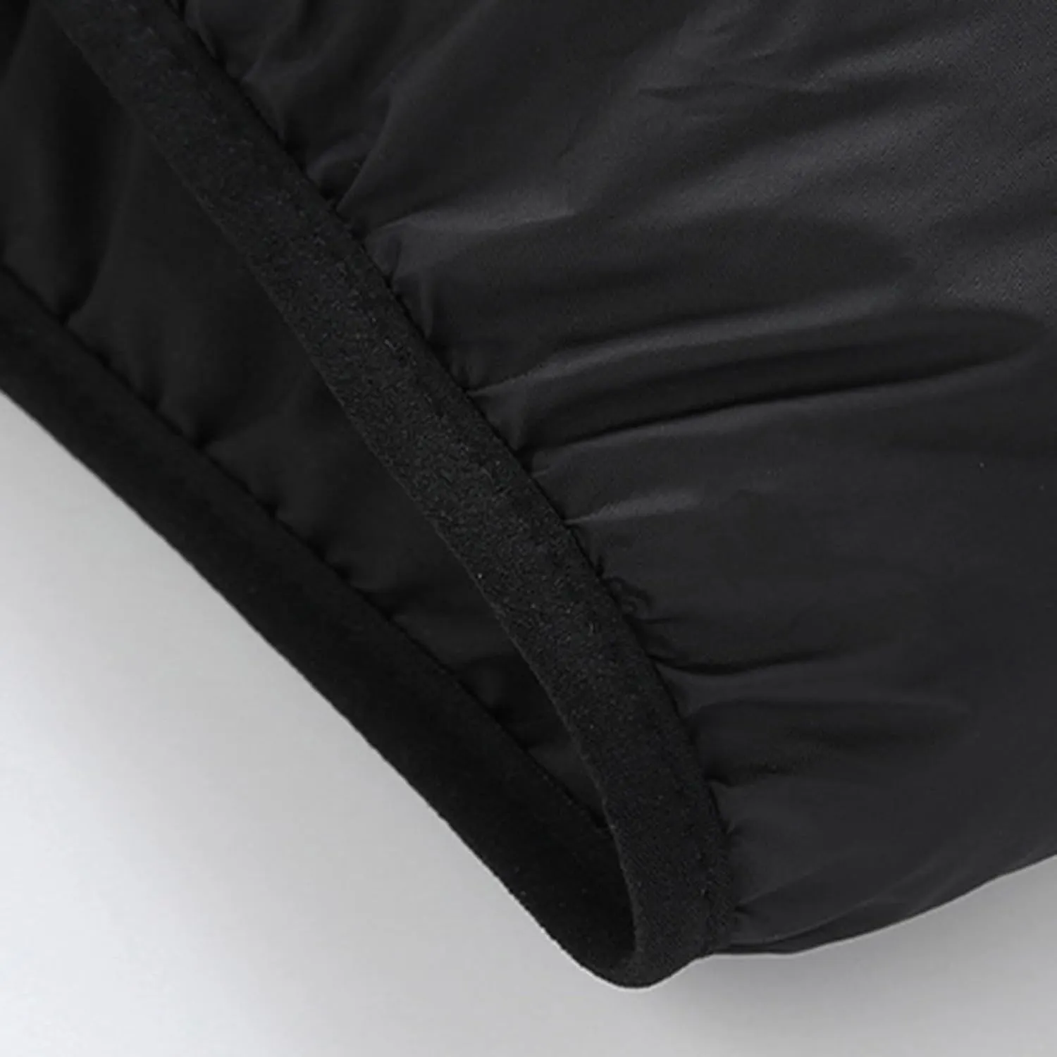 Men Quilted Puffer Jacket Warm Winter Thick Cotton Padded Coats Zip Up Long Sleeve Casual Down Parka Coat with Removable Hood