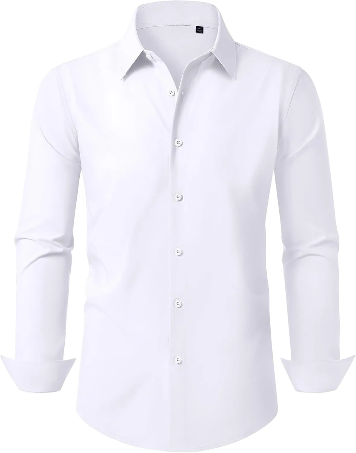 Mens Business Dress Shirt Long Sleeve Button Down Formal Shirt for Men Cotton Slim Fit Shirt for Wedding