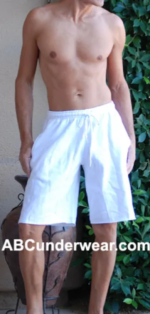 Men's Fleece Long Gym Shorts