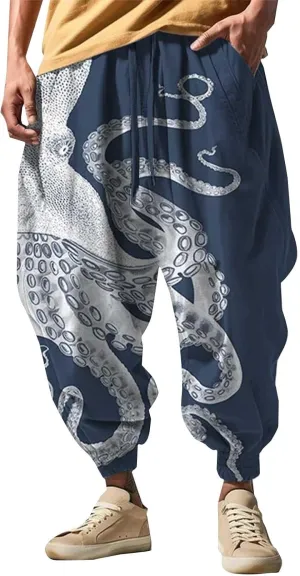 Mens Hip Hop Harem Pants Fashion Street Feel Casual Sweatpants Workout Athletic Running Pants Mens Yoga Pants