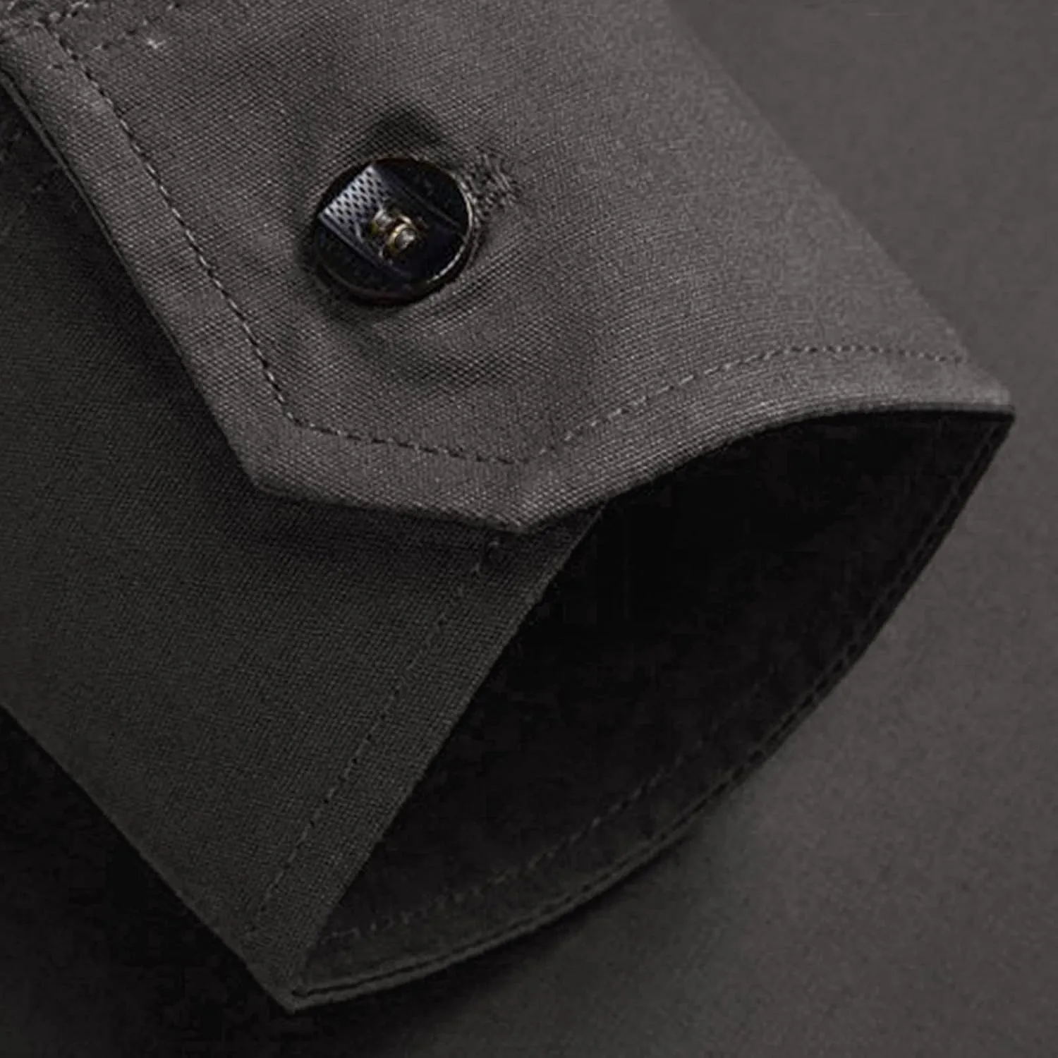Men's Military Style Double Pocket Shirt Tactical Cargo Casual Slim Fit Shirt Work Shirt Hiking Fishing Shirts