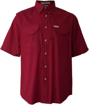 Men's Short Sleeve Fishing Button Down Shirt, Breathable Outdoors Casual Lightweight Shirt