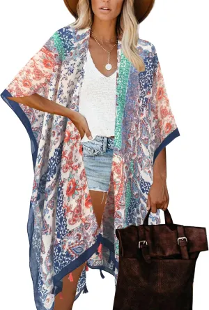 Moss Rose Women Summer Bikini Kimono Bathing Suit Cover Ups for Swimwear