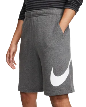 Nike Men's Sportswear Club Shorts - Charcoal Heather / White