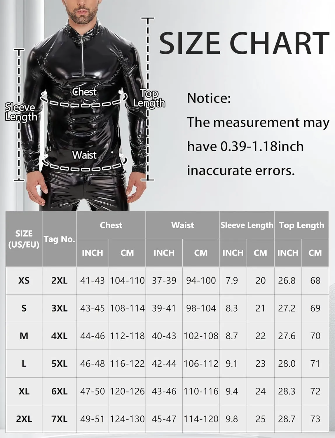 Panegy Men's Liquid Shiny Leather Shirt Jacket Slim Fit Wetlook Party Nightout Club 70s/80s Disco Blouse Tshirt
