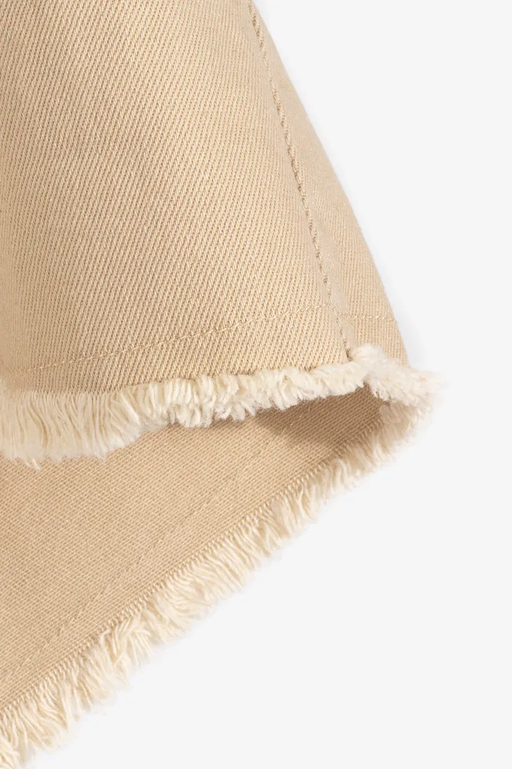 Peanuts Plus Size Denim Shorts - Light Khaki Brown