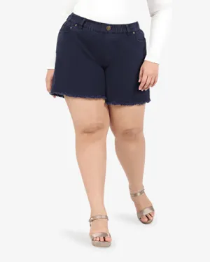 Peanuts Plus Size Denim Shorts - Navy Blue