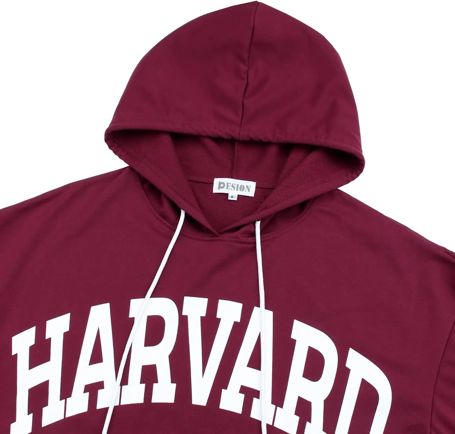 PESION Womens Pullover Hoodies Oversized Graphic Color Block Novelty Hoodie Sweatshirts with Pockets