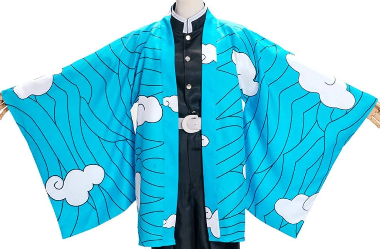Poetic Walk Anime Cosplay Costume Urokodaki Cloak Robe Kimono Bath Halloween Suit Cloak