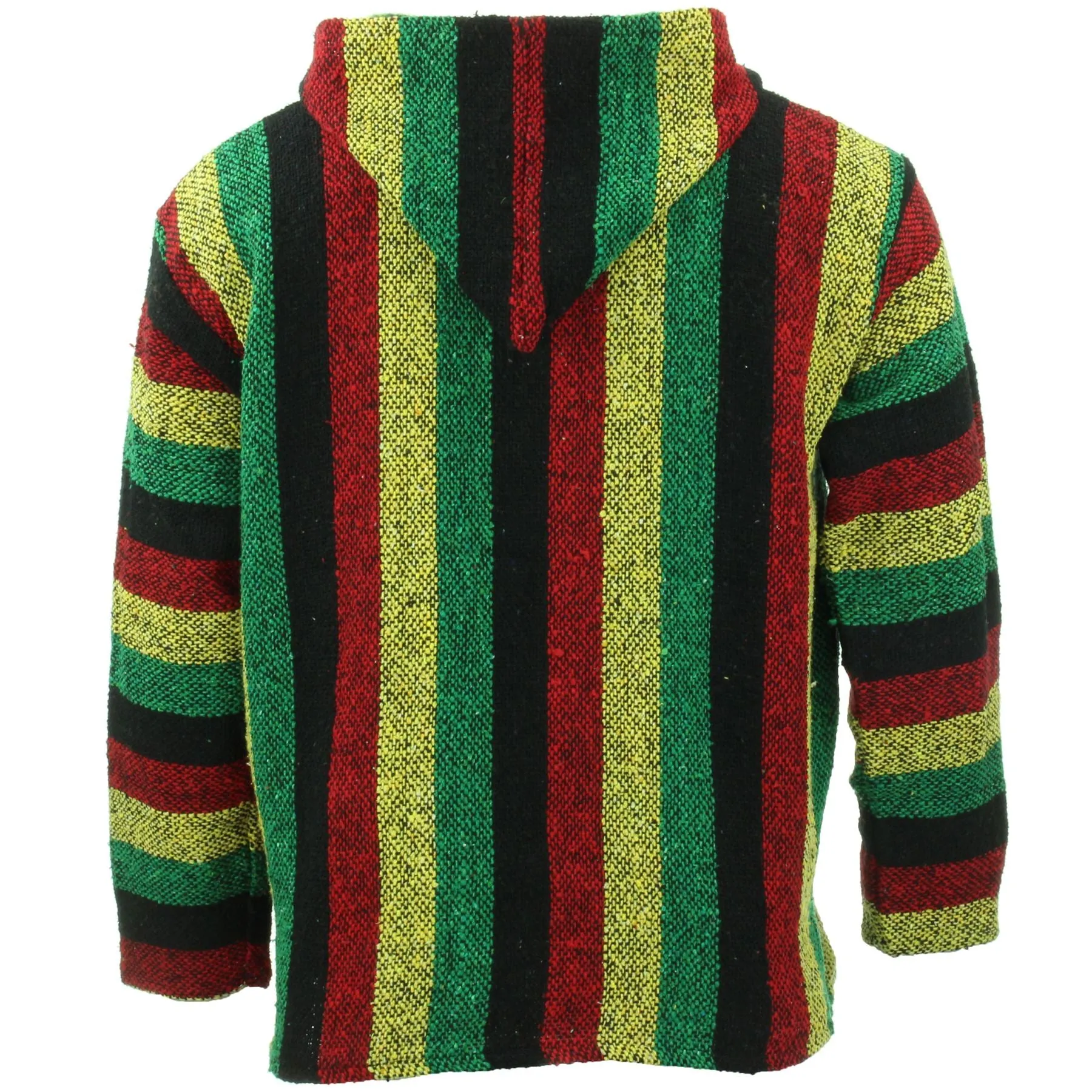 Recycled Mexican Baja Jerga Hoody - Rasta