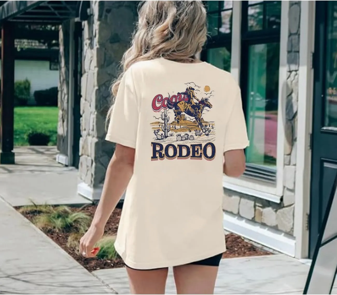 Retro Western T-Shirt Women Vintage Country Music Shirt Street Rodeo Graphic Cowboy Tees Tops