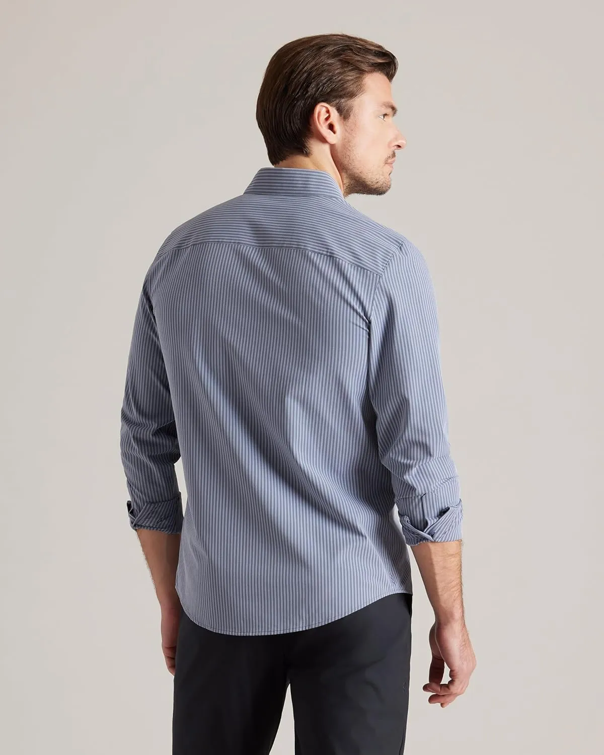 Rhone Men's State of Mind Shirt, Slim Fit Button Down Shirt, Performance Fabric, Anti Odor