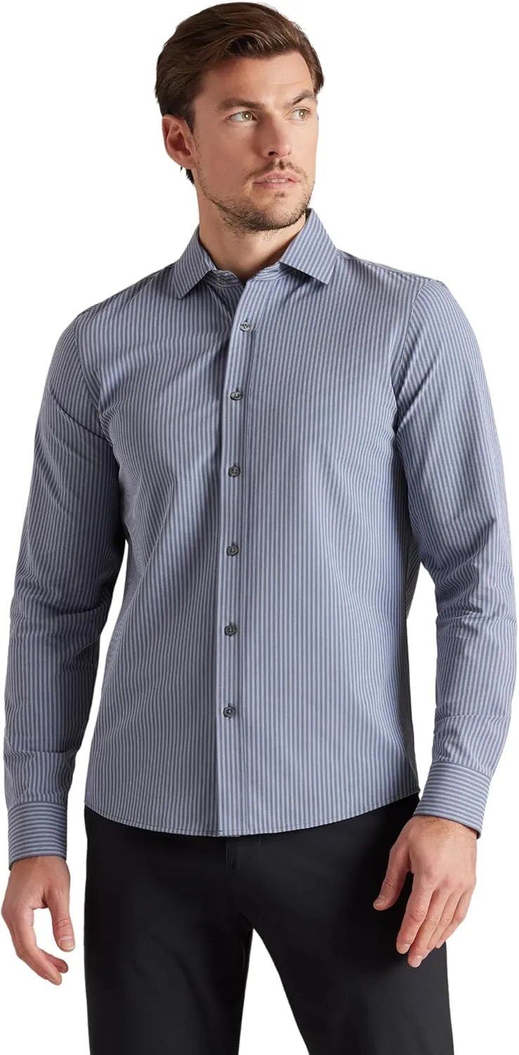 Rhone Men's State of Mind Shirt, Slim Fit Button Down Shirt, Performance Fabric, Anti Odor