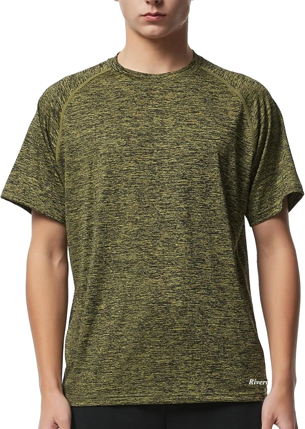Riverruns UPF 50  UV Sun Protection Fishing Shirt Breathable Quick Dry Swim Shirt Rash Guard Water Beach T-Shirt for Men