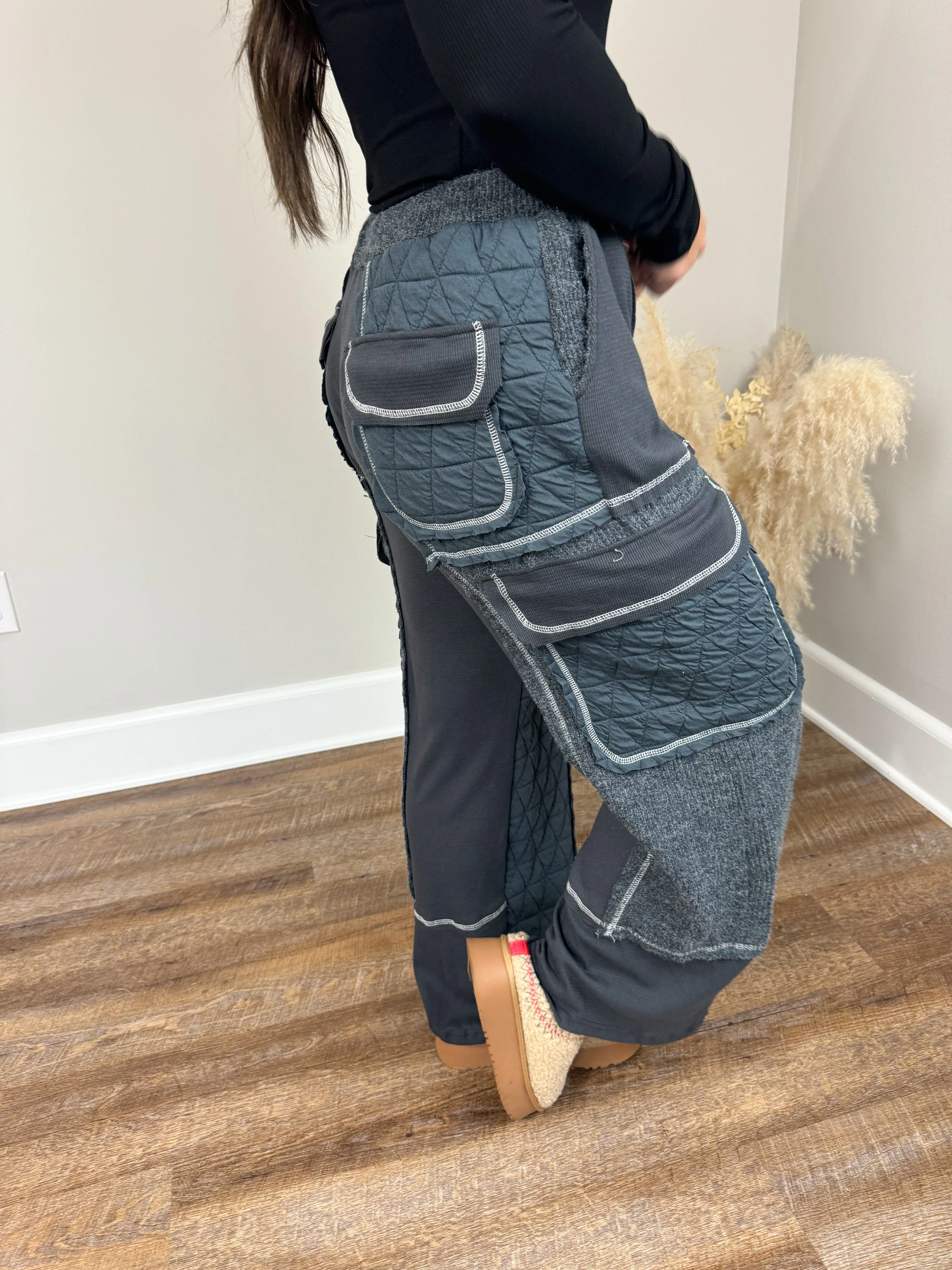 Running Around Contrast Pants | Black FINAL SALE