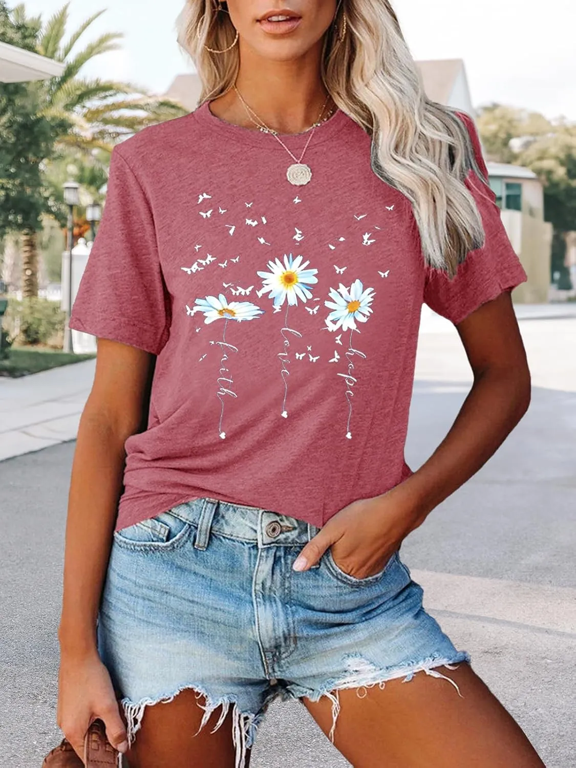 Savarana Women's Spread Kindness Shirt Cute Wildflower Botanical T-Shirt Novelty Positive Blessed Tops Tee