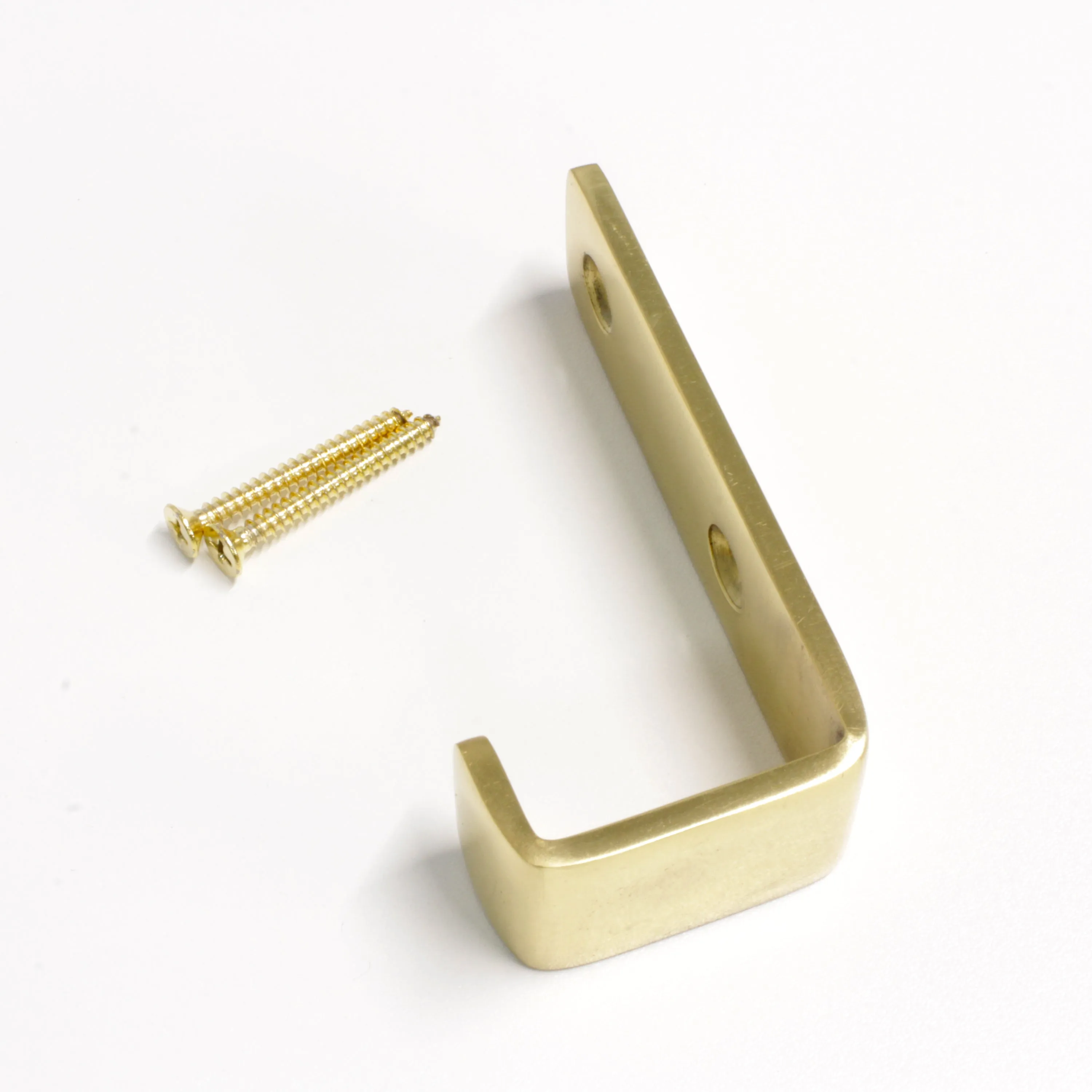 [Single Hook BR2400] Brass Modern Industrial Wall Hook (1.7 Inch)