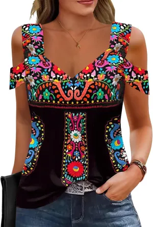 Soesdemo Summer Tops Womens Tunic Top Short Sleeve Cold Shoulder V Neck Loose Fit Basic Tee Casual Tops Shirts Blouse
